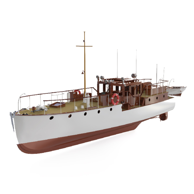 Model Kit Yacht - Barca telecomandata 880mm 1/18 modello di